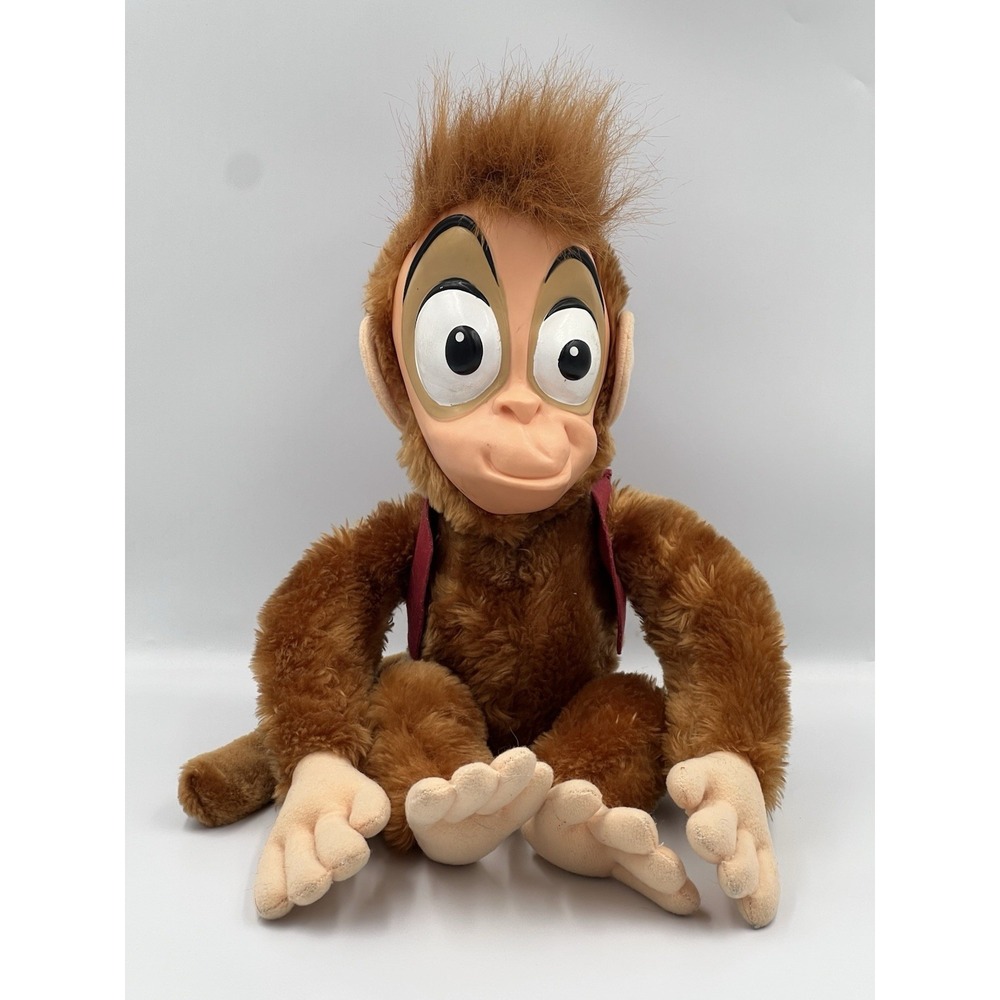 Disney Aladdin Abu Plush Monkey Toy Stuffed Animal Brown Plush 15"